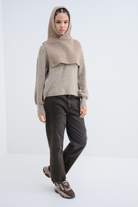 Vero Moda, Шпиц пуловер Lefile, Бежов меланж