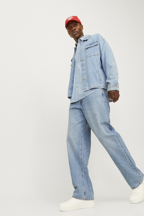 Jack & Jones, Relaxed fit farmernadrág zsebekkel, Világoskék