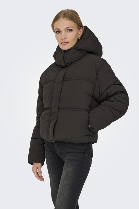 JdY, Ватирано зимно яке с висока яка, Тъмнокафяв