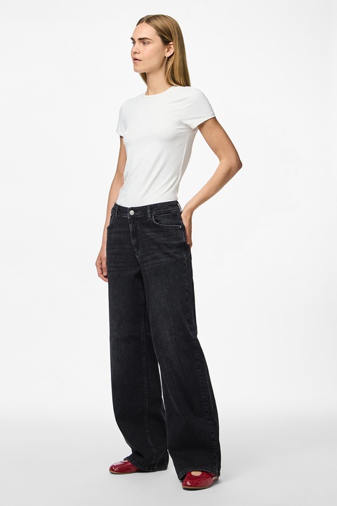 Pieces, Дънки деграде с миди талия, Черен