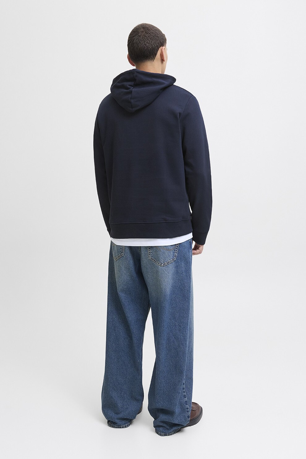 Jack & Jones, Hanorac cu imprimeu logo frontal, Bleumarin, L - eMAG.ro