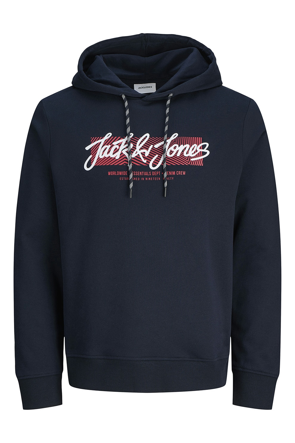 Jack & Jones, Hanorac cu imprimeu logo frontal, Bleumarin, L - eMAG.ro