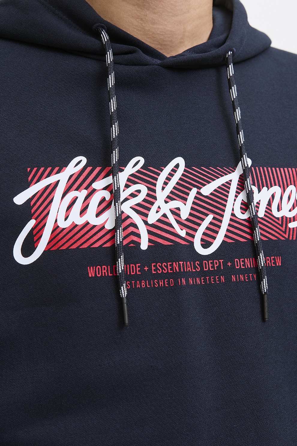 Jack & Jones, Hanorac cu imprimeu logo frontal, Bleumarin, L - eMAG.ro