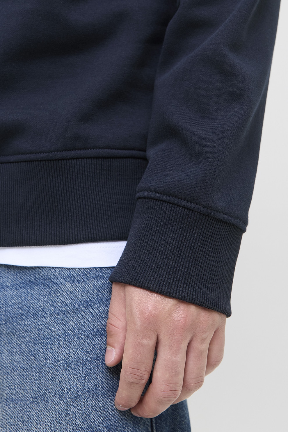 Jack & Jones, Hanorac cu imprimeu logo frontal, Bleumarin, L - eMAG.ro