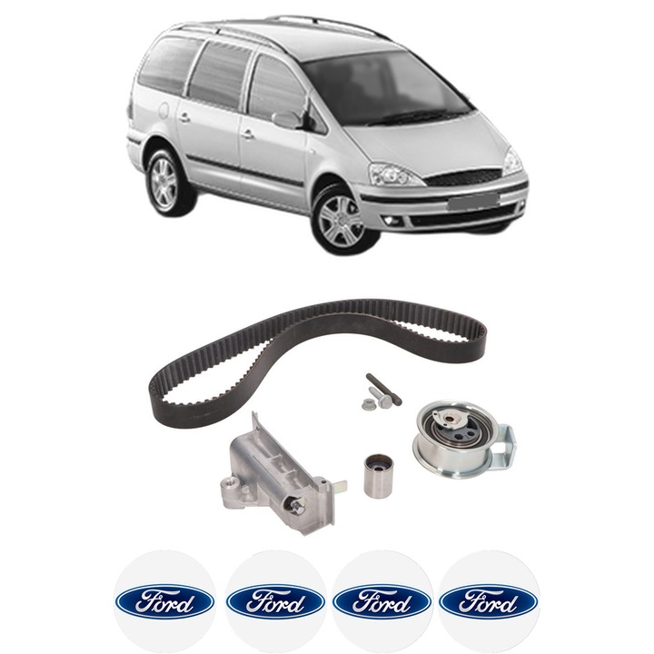 Set kit distributie FORD GALAXY I (WGR) 1.9 TDI din 1995-2006 KW 66 CP 90 CMC 1896, Auto, SKF, 4 Stickere auto cu FORD