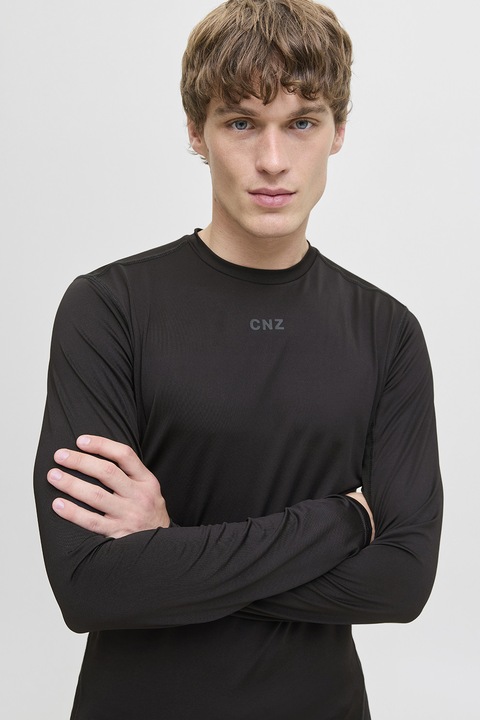 Jack & Jones, Bluza slim fit uni, Negru