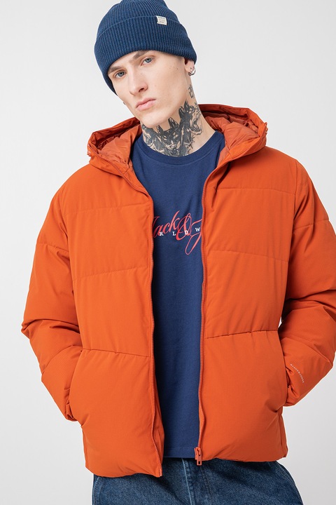 Jack & Jones, Kapucnis télikabát, Téglavörös