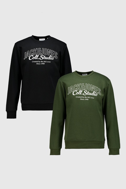 Jack & Jones, Pulóver szett - 2 db, Fehér/Zöld/Fekete