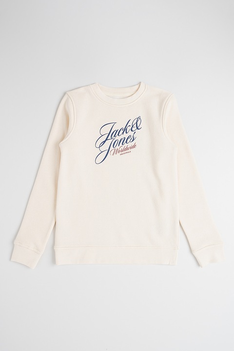 Jack & Jones, Суитшърт с лого, Слонова кост/Тъмночервен/Тъмносин