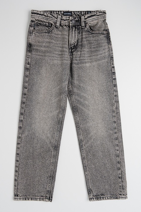 Jack & Jones, Chris Original straight fit farmernadrág, Fekete/Sötétszürke