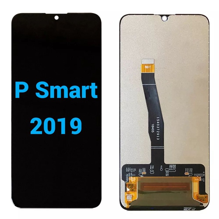 JHX LCD kijelző, Huawei P Smart 2019-hez, fekete, keret nélkül