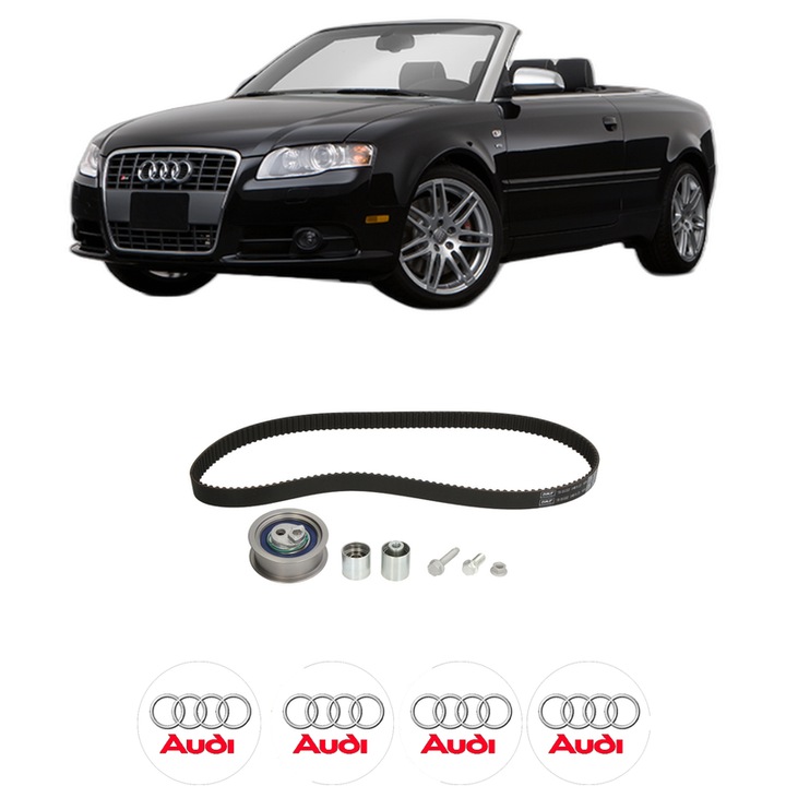 Set kit distributie AUDI A4 B7 Convertible (8HE) 2.0 TFSI 16V din 2006-2009 KW 147 CP 200 CMC 1984, Auto, SKF, 4 Stickere auto cu AUDI
