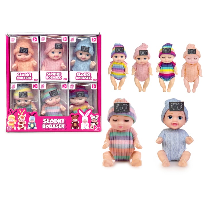Set papusi Artyk Natalia mini, 6 modele, 13 cm, multicolor, 5,3x8,7x4,6 cm