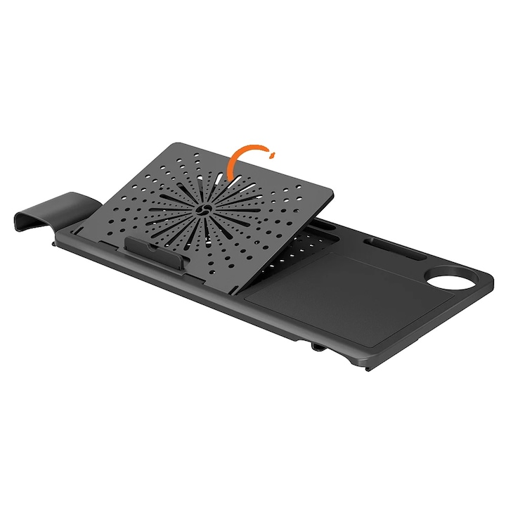 Suport laptop pentru birou, design ergonomic, instalare usoara, negru