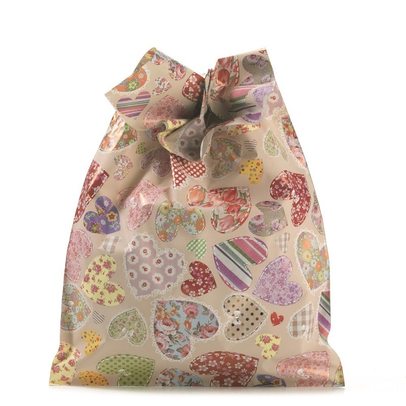 Set 5 pungi cadou cu inimioare - roz, Radar U841PCCKY1RA, 20 x 32 cm