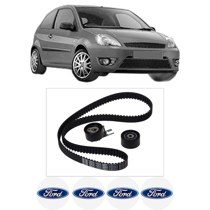 Set kit distributie FORD FIESTA V Van 1.4 TDCi din 2003-2010 KW 50 CP 68 CMC 1399, Auto, SKF, 4 Stickere auto cu FORD