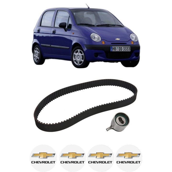 Set kit distributie CHEVROLET SPARK (M150) 0.8 din 2000-2006 KW 38 CP 52 CMC 796, Auto, INA, 4 Stickere auto cu CHEVROLET