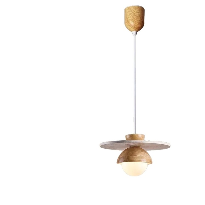 Kőlámpa, kortárs stílus, fa-B színű, meleg fény, 3-5m²