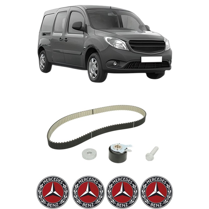 Set kit distributie MERCEDES-BENZ CITAN Mixto (Double Cabin) (W415) 109 CDI (415.603, 415.605) din 2012-2021 KW 66 CP 90 CMC 1461, Auto, SKF, 4 Stickere auto cu MERCEDES-BENZ