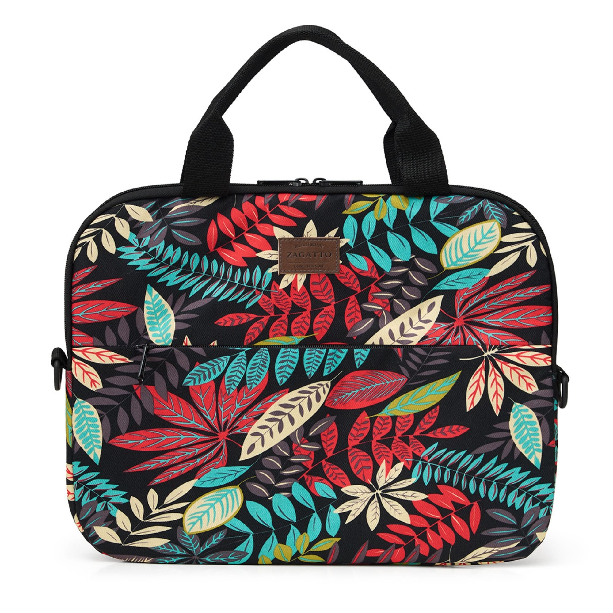 Geanta laptop dama Zagatto, multicolora, impermeabila, 15.6 inch, dimensiuni 41x34x2.5 cm