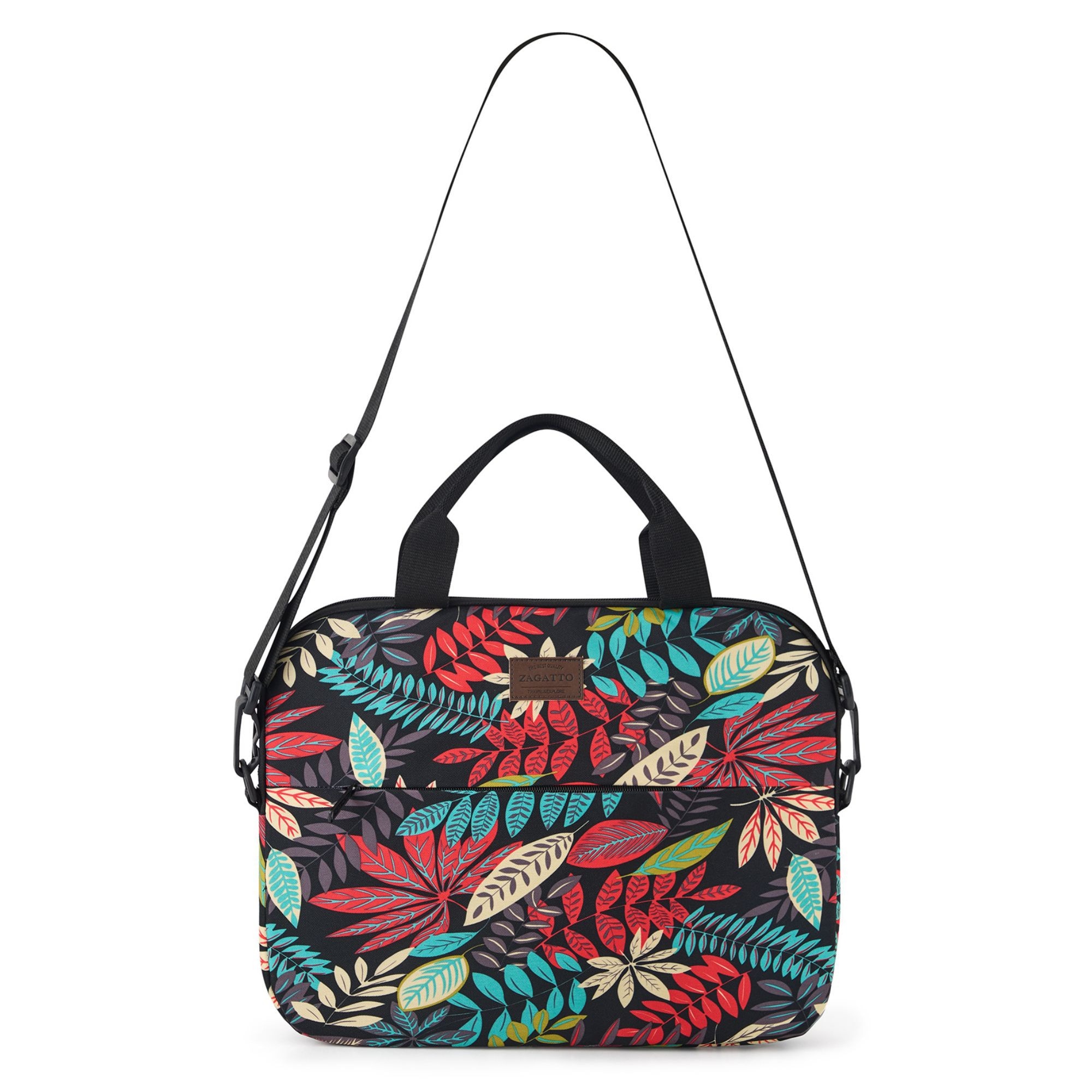 Geanta laptop dama Zagatto, multicolora, impermeabila, 15.6 inch, dimensiuni 41x34x2.5 cm