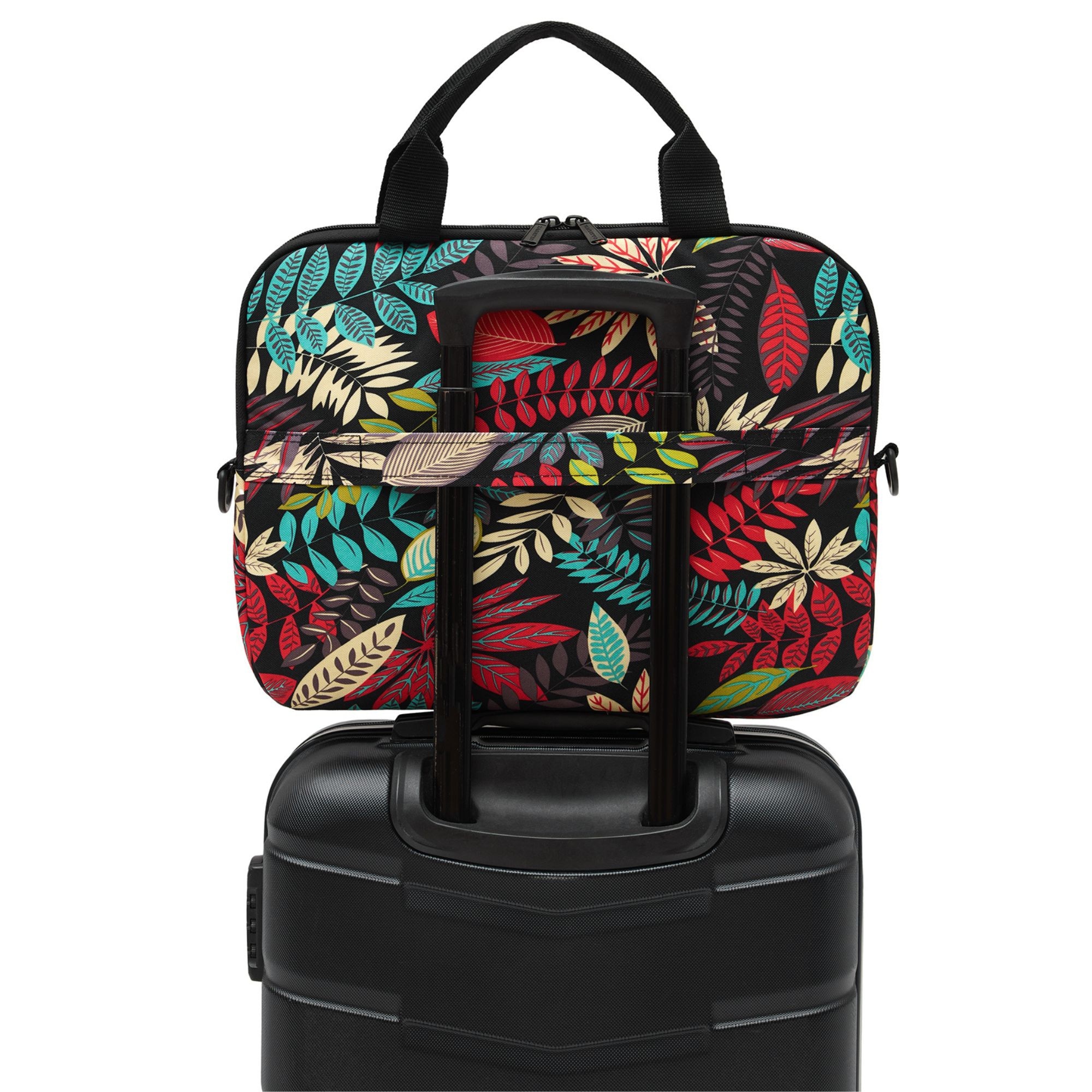 Geanta laptop dama Zagatto, multicolora, impermeabila, 15.6 inch, dimensiuni 41x34x2.5 cm