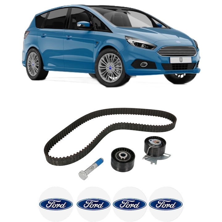 Set kit distributie FORD GALAXY III (CK) 2.0 TDCi 4x4 din 2015-2018 KW 132 CP 180 CMC 1997, Auto, Continental Contitech, 4 Stickere auto cu FORD
