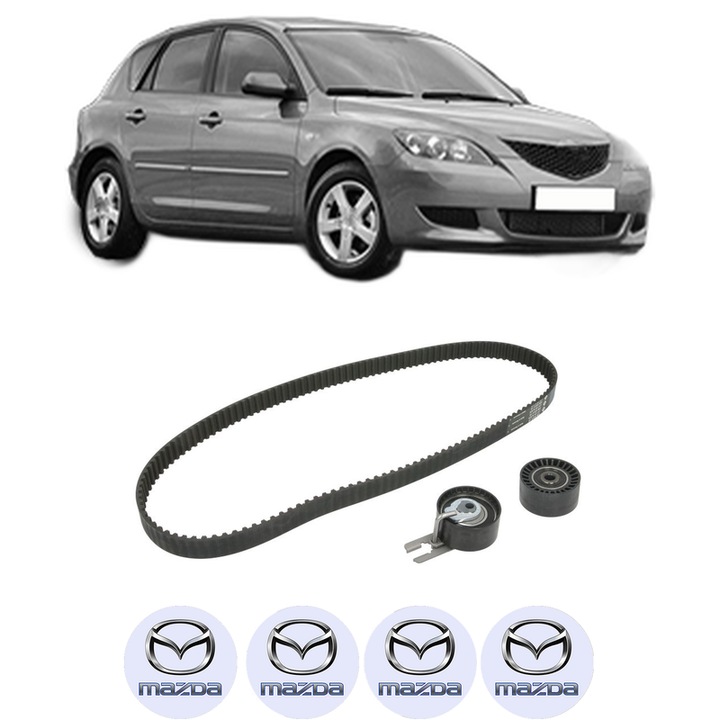 Set kit distributie MAZDA 3 (BK) 1.6 MZ-CD din 2006-2009 KW 66 CP 90 CMC 1560, Auto, INA, 4 Stickere auto cu MAZDA
