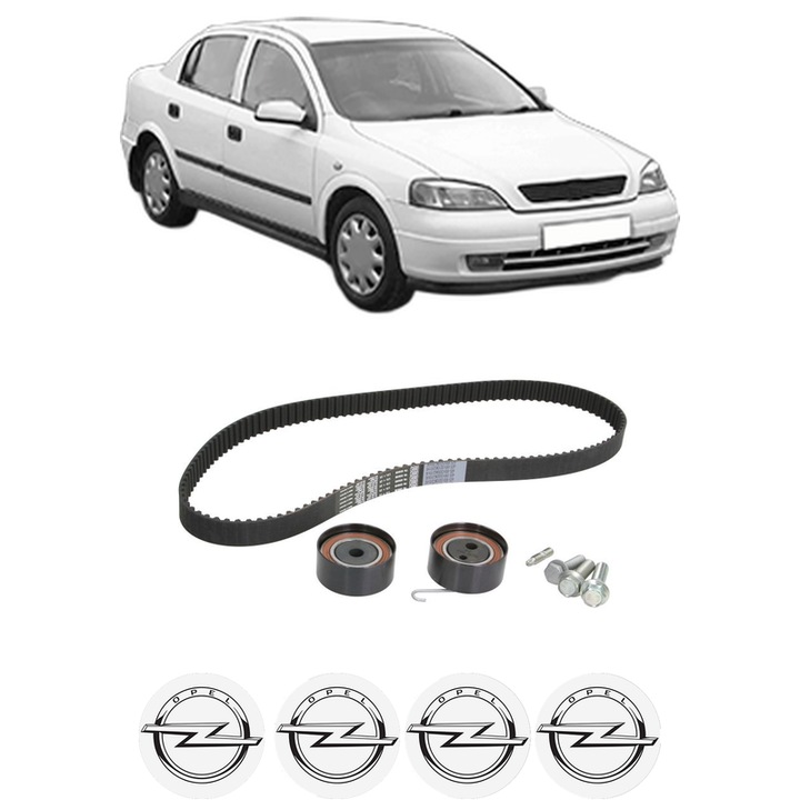 Set kit distributie OPEL ASTRA G Saloon (T98) 1.7 DTI 16V (F69) din 2000-2005 KW 55 CP 75 CMC 1686, Auto, SKF, 4 Stickere auto cu OPEL