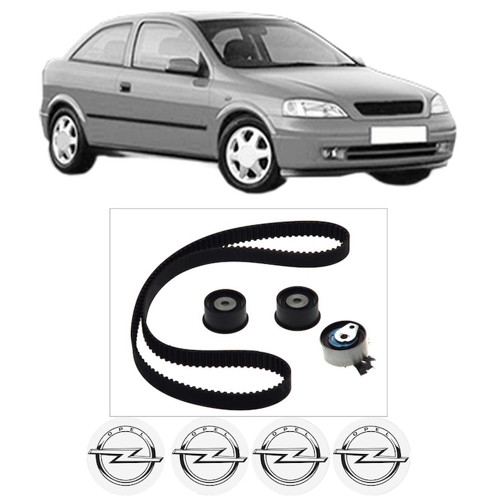 Set kit distributie OPEL ASTRA G Hatchback (T98) 2.0 16V OPC (F08, F48) din 1999-2002 KW 118 CP 160 CMC 1998, Auto, Continental Contitech, 4 Stickere auto cu OPEL