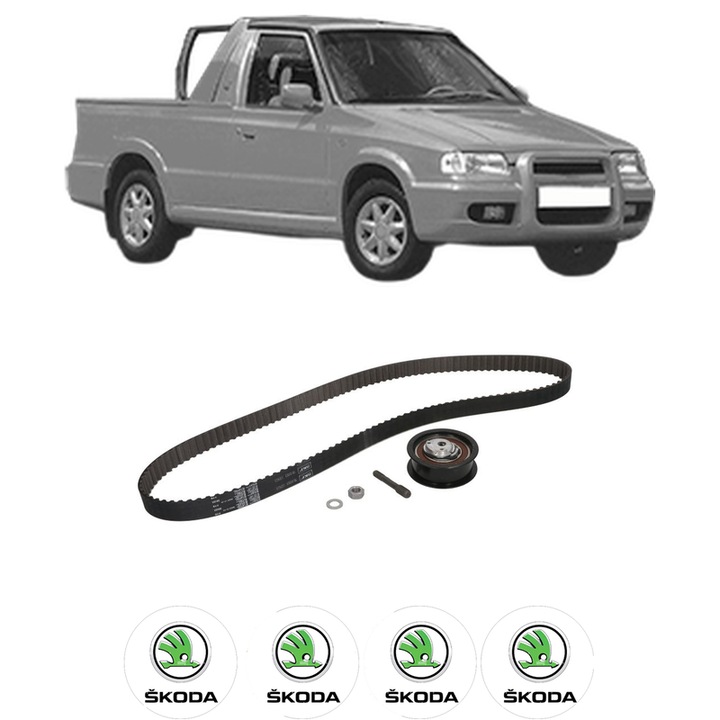 Set kit distributie SKODA FELICIA I Pickup (6UF, 6U7) 1.9 D din 1997-2002 KW 47 CP 64 CMC 1896, Auto, SKF, 4 Stickere auto cu SKODA