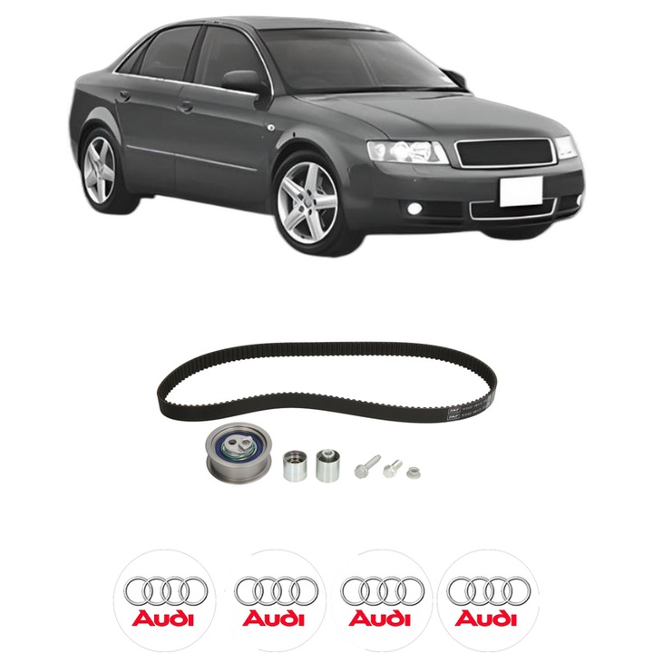 Set kit distributie AUDI A4 B6 (8E2) 2.0 FSI din 2002-2004 KW 110 CP 150 CMC 1984, Auto, SKF, 4 Stickere auto cu AUDI
