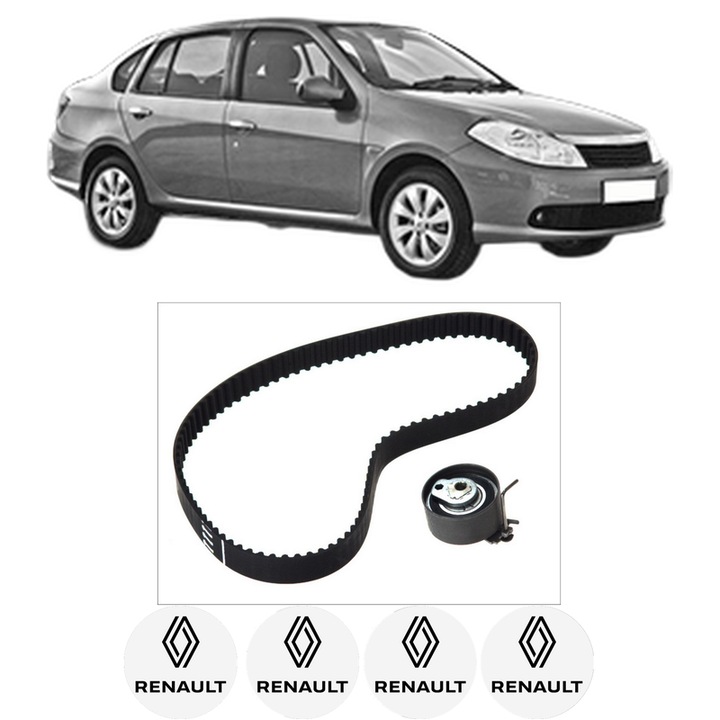 Set kit distributie RENAULT THALIA II (LU_) 1.2 16V (LU2V) din 2008-2014 KW 55 CP 75 CMC 1149, Auto, Continental Contitech, 4 Stickere auto cu RENAULT