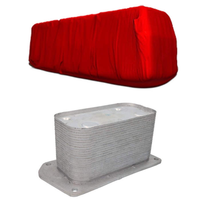 Radiator racire ulei SAME IRON din 2005-2007 KW 82 CP 112 CMC 4038, Auto, din aluminiu, 4x Stickere auto cu SAME