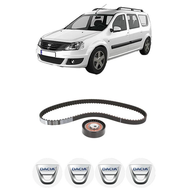 Set kit distributie DACIA LOGAN MCV II 1.6 din 2013 KW 62 CP 84 CMC 1598, Auto, Continental Contitech, 4 Stickere auto cu DACIA