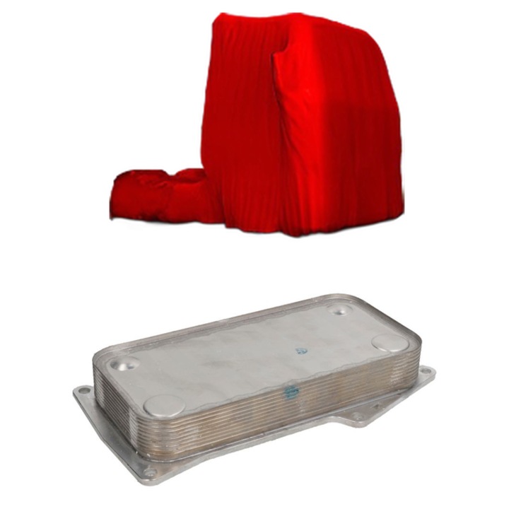 Radiator racire ulei DEUTZ FAHR M, Auto, din aluminiu, 4x Stickere auto cu DEUTZ FAHR