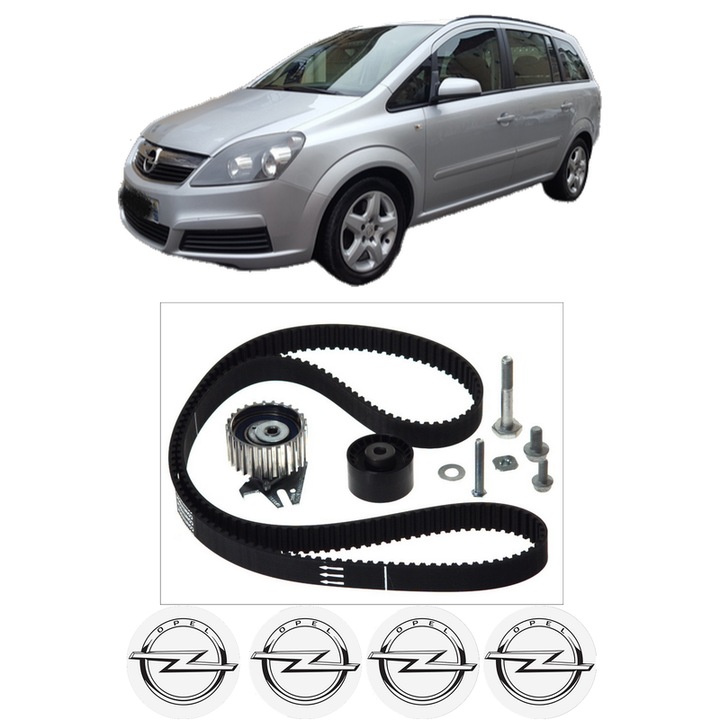 Set kit distributie OPEL ZAFIRA B Box Body/MPV (A05) 1.9 CDTI VAN (M75) din 2005-2015 KW 88 CP 120 CMC 1910, Auto, Continental Contitech, 4 Stickere auto cu OPEL