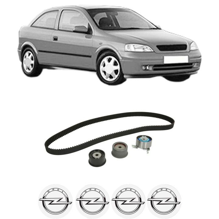 Set kit distributie OPEL ASTRA G Hatchback (T98) 2.0 OPC (F08, F48) din 2002-2005 KW 147 CP 200 CMC 1998, Auto, INA, 4 Stickere auto cu OPEL
