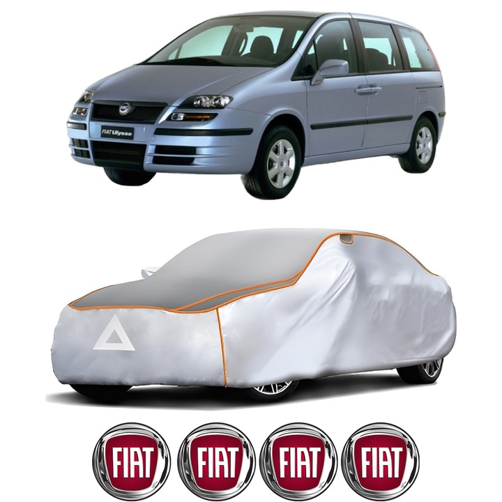 Husa Prelata Antigrindina Auto FIAT ULYSSE (179_) din 2002-2011, Protectie auto contra intemperiilor la grindina, Waterproof, 4x Stickere auto FIAT