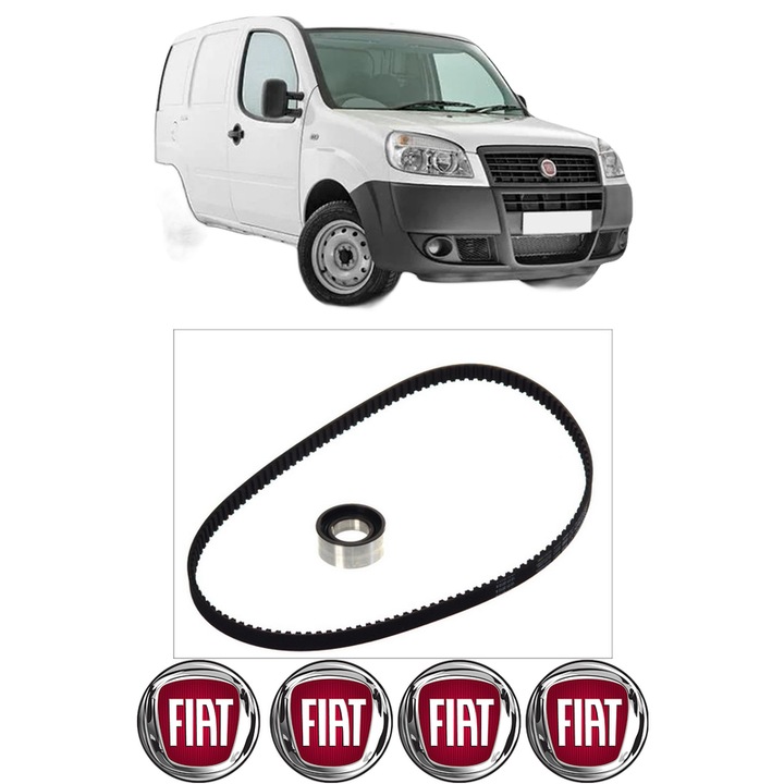 Set kit distributie FIAT DOBLO Box Body/MPV (223_) 1.2 (223ZXA1A) din 2001-2004 KW 48 CP 65 CMC 1242, Auto, Continental Contitech, 4 Stickere auto cu FIAT