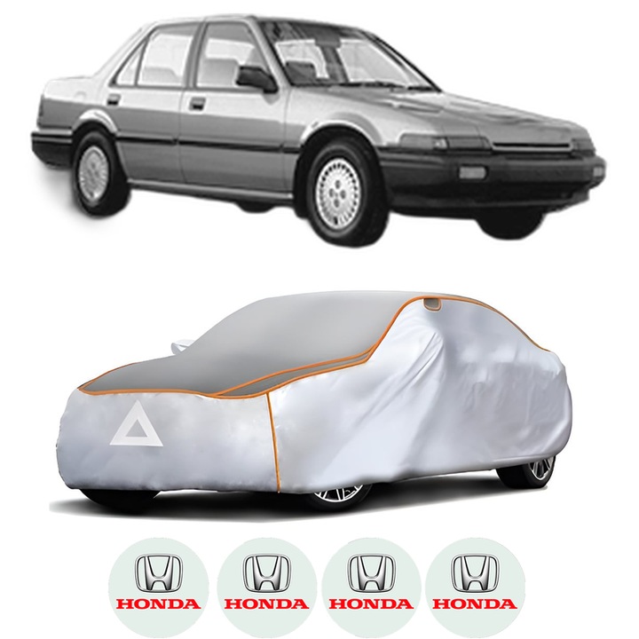 Husa Prelata Antigrindina Auto HONDA ACCORD III (CA) din 1985-1989, Protectie auto contra intemperiilor la grindina, Waterproof, 4x Stickere auto HONDA