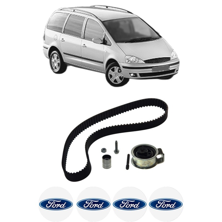 Set kit distributie FORD GALAXY I (WGR) 1.9 TDI din 1995-2006 KW 66 CP 90 CMC 1896, Auto, SKF, 4 Stickere auto cu FORD