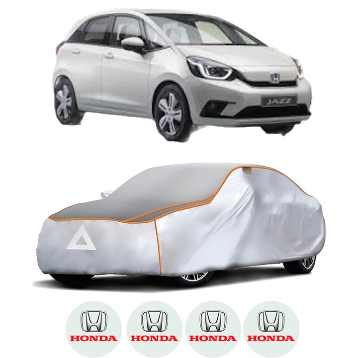 Husa Prelata Antigrindina Auto HONDA JAZZ V (GR_, GS_) din 2020-2023, Protectie auto contra intemperiilor la grindina, Waterproof, 4x Stickere auto HONDA