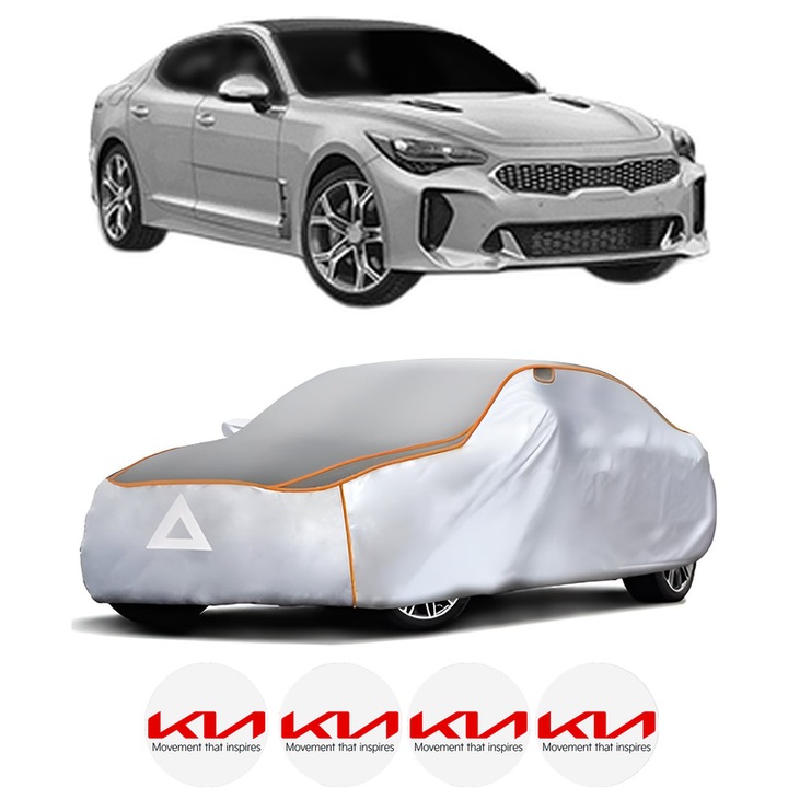 Husa Prelata Antigrindina Auto KIA STINGER Hatchback Van (CK) din 2018, Protectie auto contra intemperiilor la grindina, Waterproof, 4x Stickere auto KIA