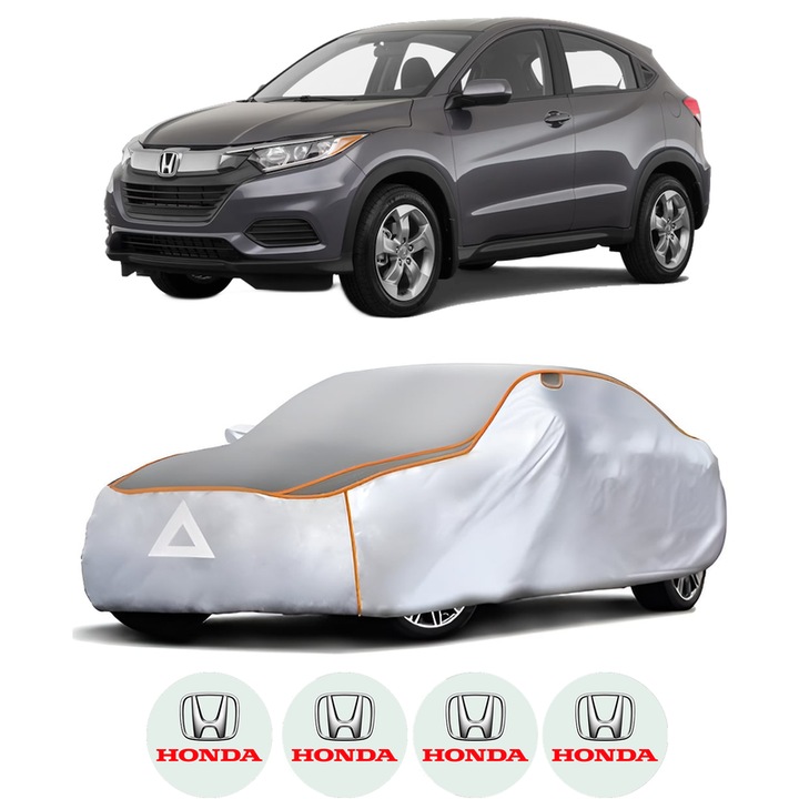 Husa Prelata Antigrindina Auto HONDA HR-V (RV) din 2021, Protectie auto contra intemperiilor la grindina, Waterproof, 4x Stickere auto HONDA