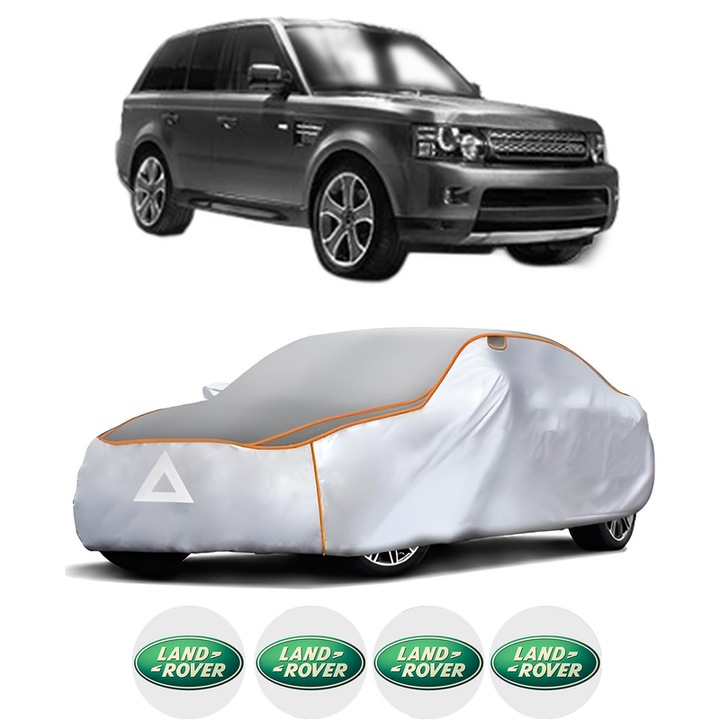 Husa Prelata Antigrindina Auto LAND ROVER RANGE ROVER SPORT I (L320) din 2005-2013, Protectie auto contra intemperiilor la grindina, Waterproof, 4x Stickere auto LAND ROVER