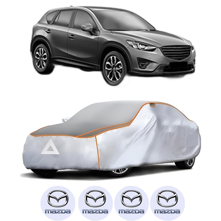 Husa Prelata Antigrindina Auto MAZDA CX-5 Van (KE_) din 2015-2017, Protectie auto contra intemperiilor la grindina, Waterproof, 4x Stickere auto MAZDA