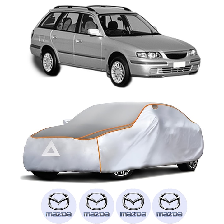 Husa Prelata Antigrindina Auto MAZDA 626 V Station Wagon (GW) din 1998-2002, Protectie auto contra intemperiilor la grindina, Waterproof, 4x Stickere auto MAZDA
