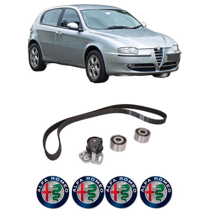 Set kit distributie ALFA ROMEO 147 (937_) 3.2 GTA (937.AXL1) din 2003-2010 KW 184 CP 250 CMC 3179, Auto, SKF, 4 Stickere auto cu ALFA ROMEO