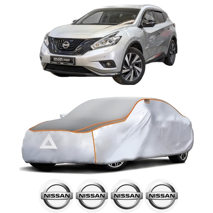 Husa Prelata Antigrindina Auto NISSAN MURANO III (Z52_) din 2016, Protectie auto contra intemperiilor la grindina, Waterproof, 4x Stickere auto NISSAN
